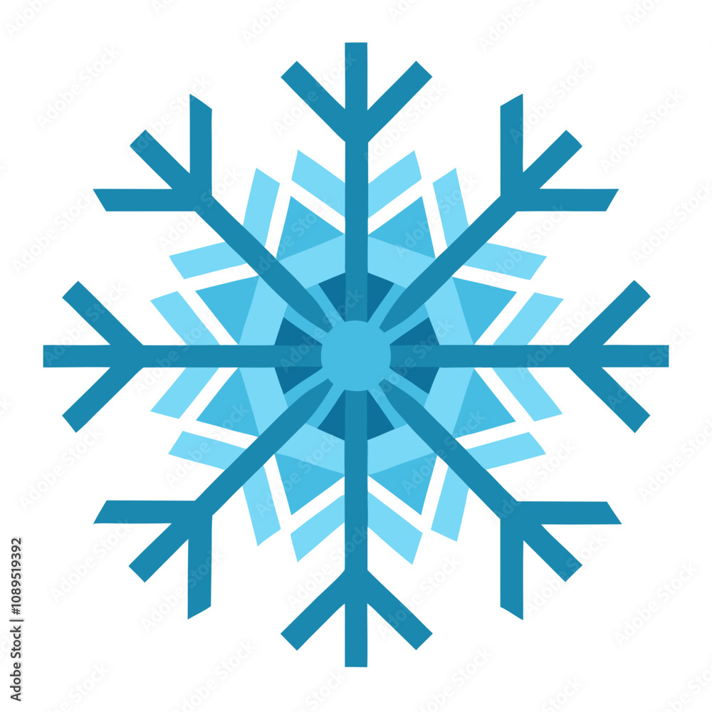 Snowflake vector illustration isolated on a white background Snowflake vector illustration isolated on a white background