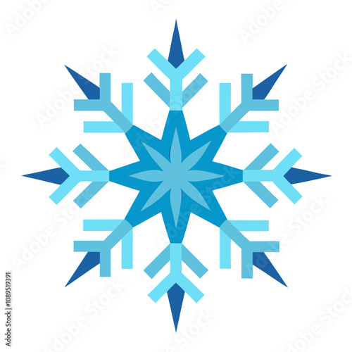 Snowflake vector illustration isolated on a white background 