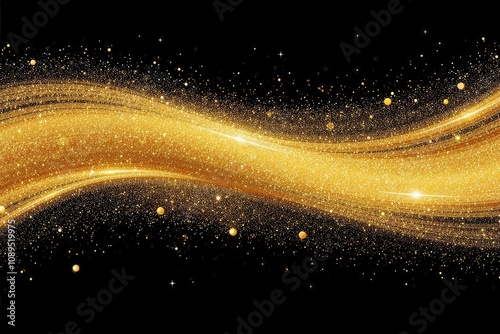 Golden Waves of Radiance: Captivating Background for Luxury Branding, Web Design, and Elegant Presentations