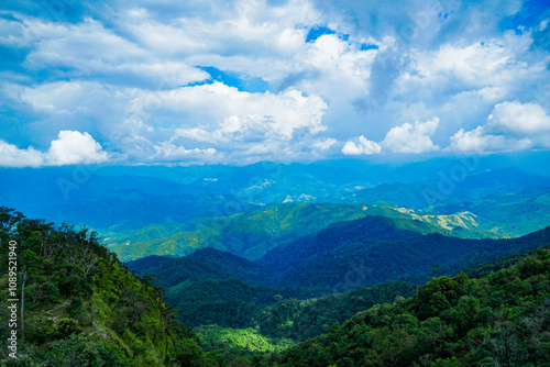 Breathtaking mountain view scenic overlook nature photography lush green landscape wide angle serenity and adventure