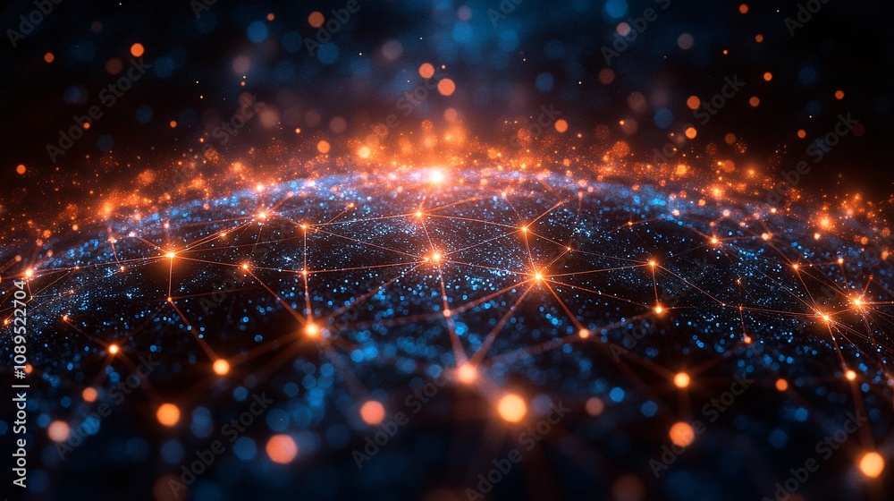 Obraz premium Global Network Connectivity: Telecom, Internet & Community Communication
