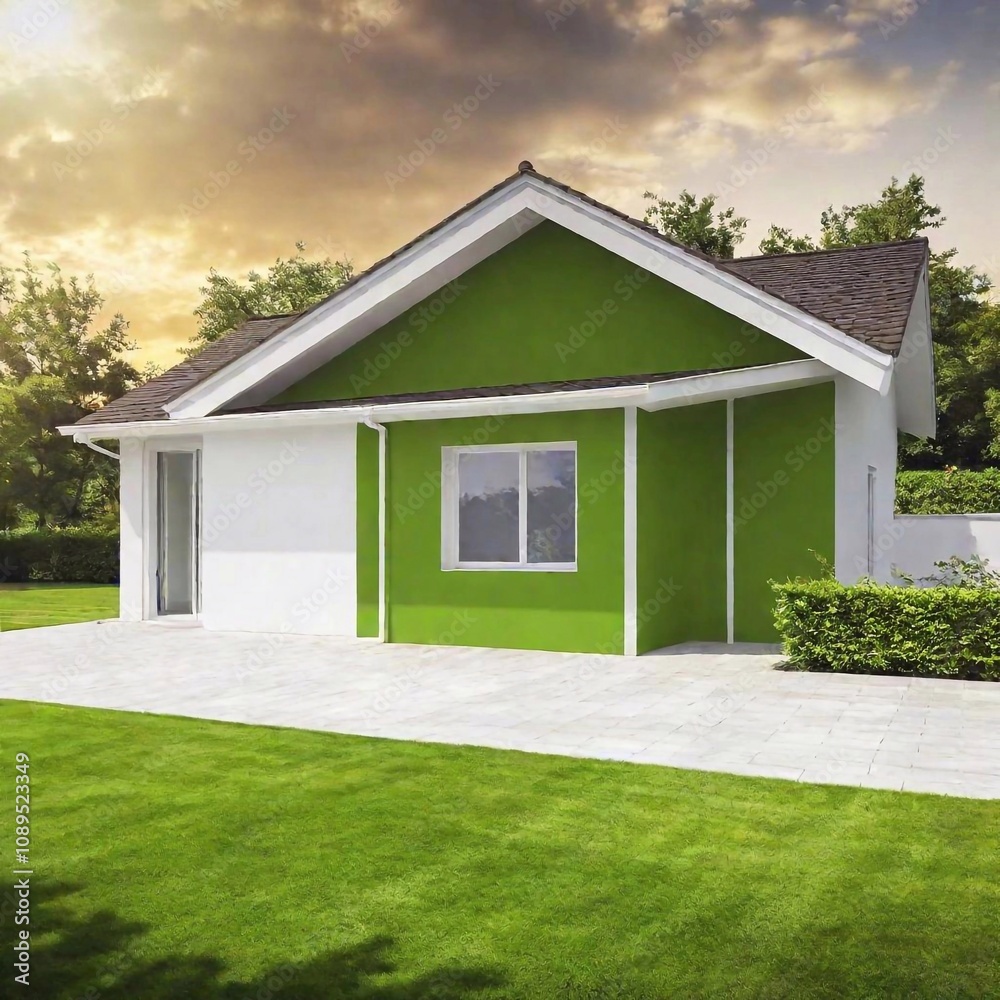 green house exterior design for exterior home, 3 d illustration green house exterior design for exterior home, 3 d illustration
