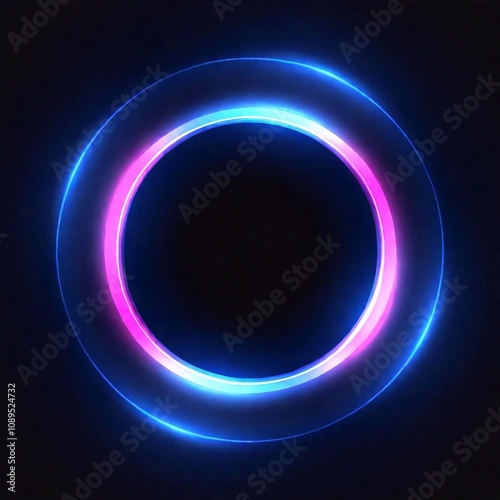 Trendy dark composition of glowing neon effects