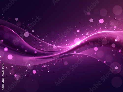 Smooth flowing waves and vibrant circular light effects Modern Background.