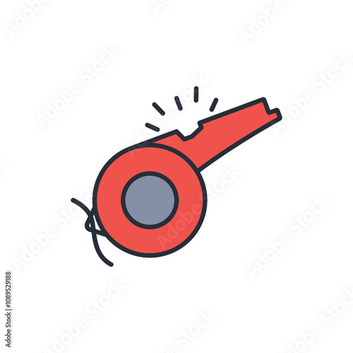 whistle icon. vector.Editable stroke.linear style sign for use web design,logo.Symbol illustration.