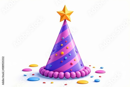 Celebrate in Style with Our Vibrant Party Hat, Perfect for Birthdays, Festivals, and Joyous Occasions