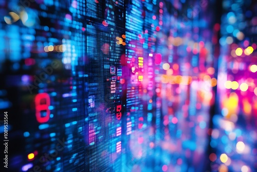 Wallpaper Mural Digital finance data with abstract background Torontodigital.ca