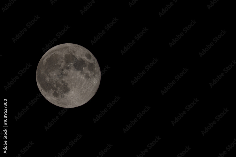 Full moon on night black sky, moon isolated on night sky Full moon on night black sky, moon isolated on night sky