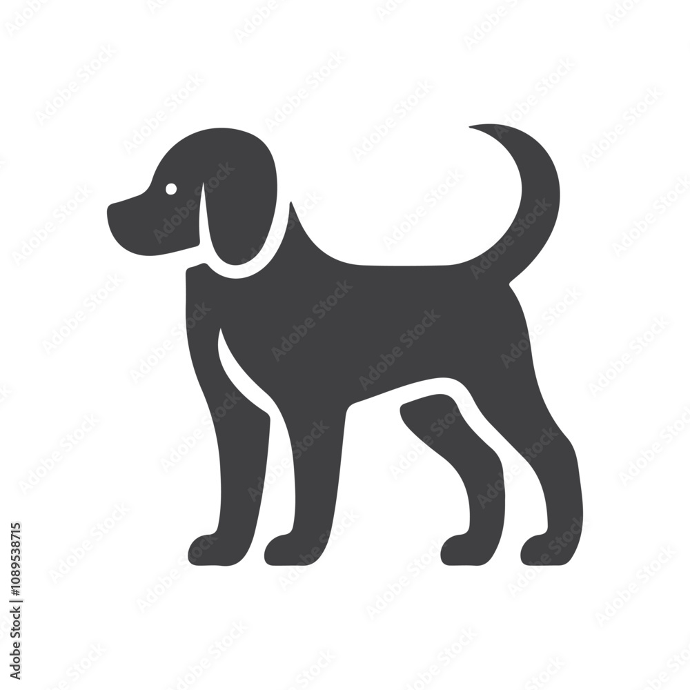 Playful dog silhouette jumping in the air, captured in a dynamic and joyful black and white illustration. Playful dog silhouette jumping in the air, captured in a dynamic and joyful black and white illustration.