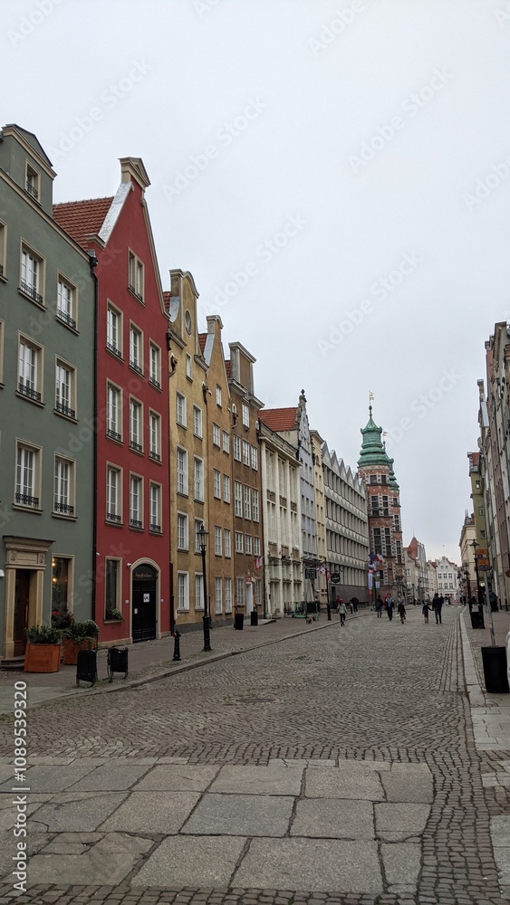 Fototapeta premium Old town of Gdansk, Poland, autumn view
