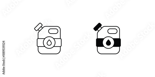 jerrycan set icon with white background vector stock illustration