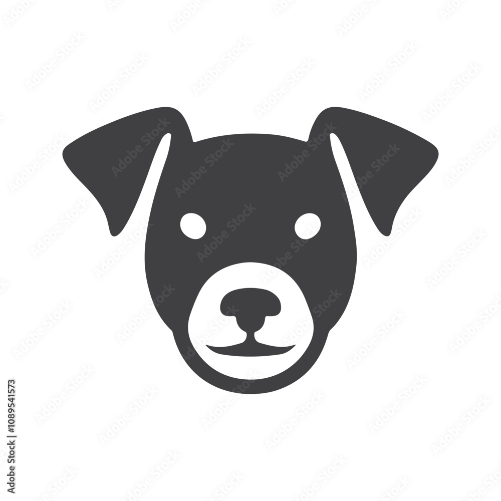 Elegant dog head silhouette for a classy and sophisticated logo design, presented in a striking black and white vector. Elegant dog head silhouette for a classy and sophisticated logo design, presented in a striking black and white vector.