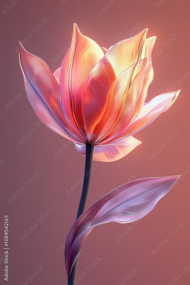 Vibrant and Ethereal Tulip Bloom Vibrant and Ethereal Tulip Bloom