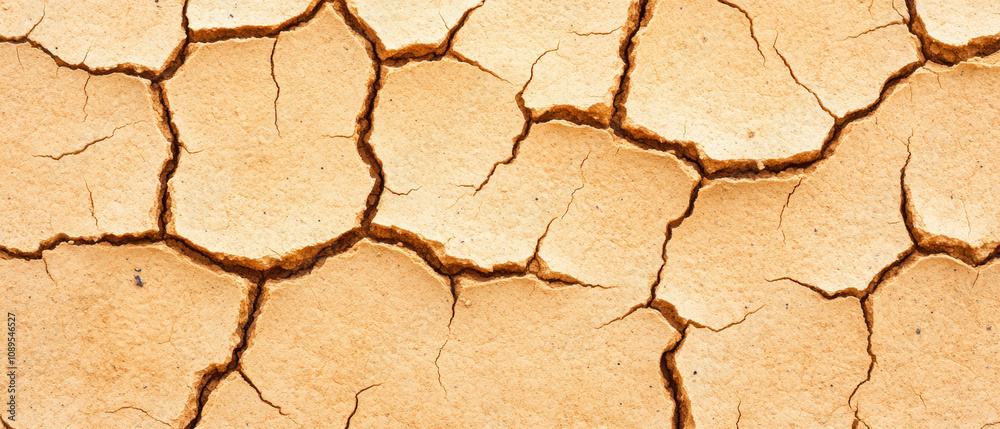 Close-up of dry, cracked earth surface showcasing severe drought and environmental impact. Close-up of dry, cracked earth surface showcasing severe drought and environmental impact.