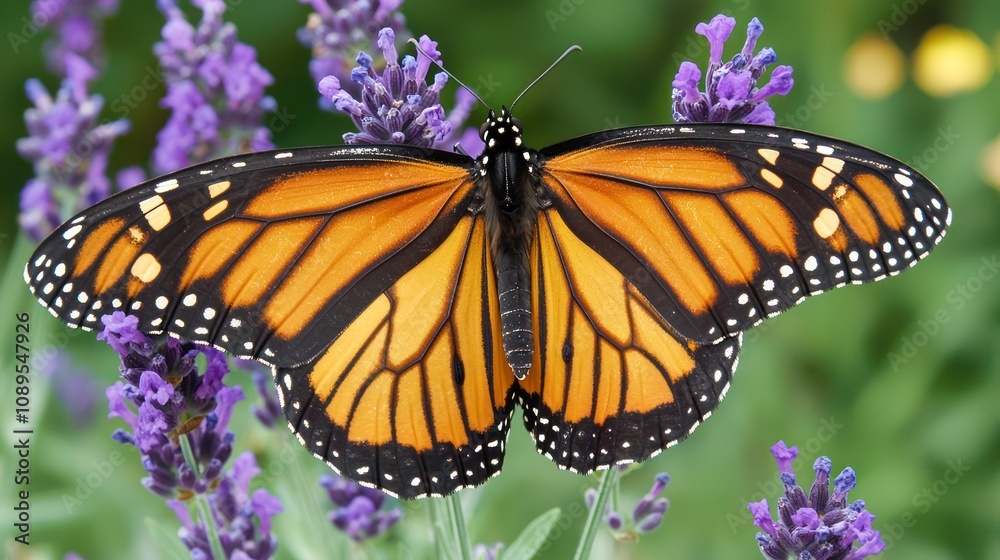Fototapeta premium Monarch Butterfly on Lavender Flower