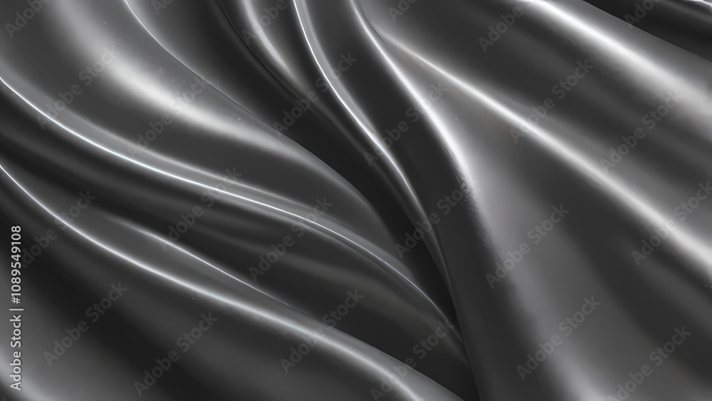 Fototapeta premium a modern, flowing abstract background using silver and metallic tones