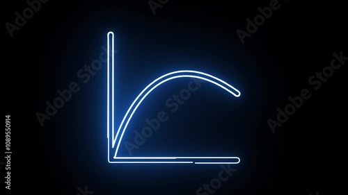 computer icon animation with neon effect
