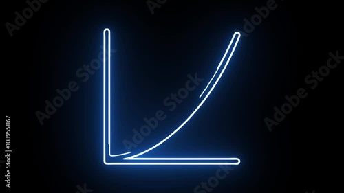 computer icon animation with neon effect