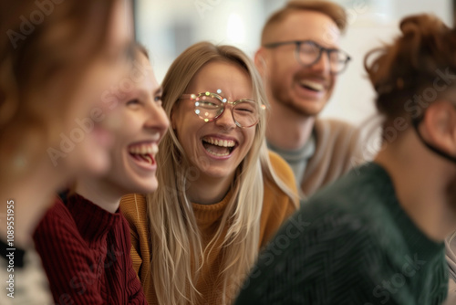 group of joyful people