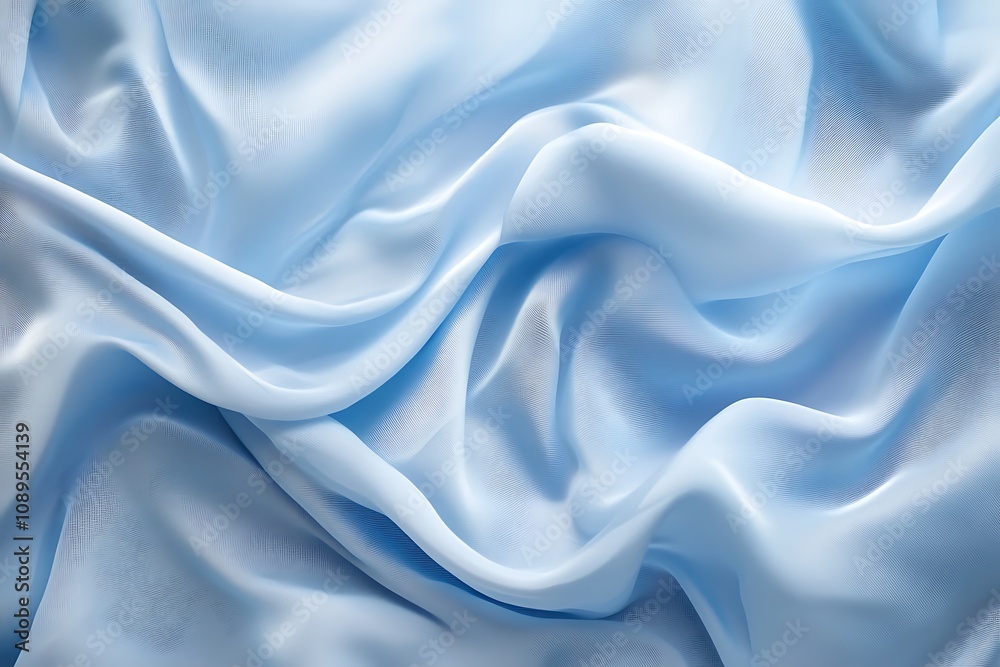 Obraz premium Abstract soft blue gradient with sleek flowing texture