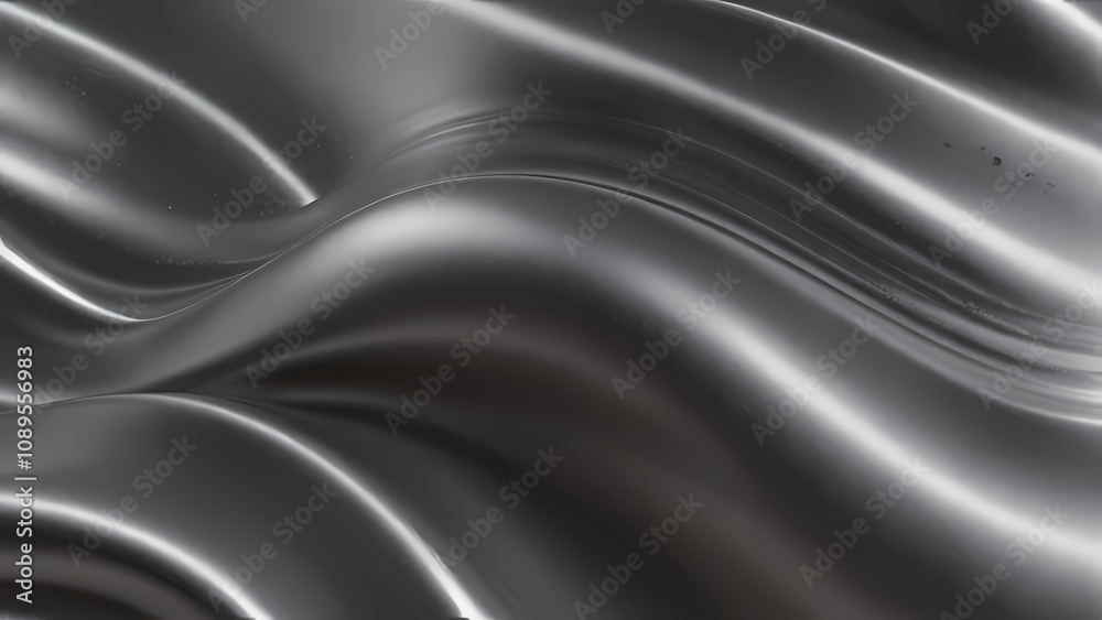 Fototapeta premium a modern, flowing abstract background using silver and metallic tones