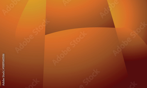 This image features an abstract design with a warm color palette, primarily shades of deep red, orange, and brown. The composition includes smooth, overlapping, curving shapes and gradients, creating 