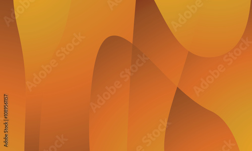 This image features an abstract design with a warm color palette, primarily shades of deep red, orange, and brown. The composition includes smooth, overlapping, curving shapes and gradients, creating 