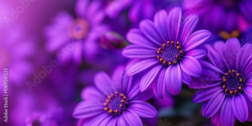 A stunning close-up of vivid purple flowers featuring intricate details, celebrating nature's beauty.