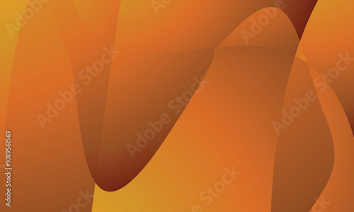 This image features an abstract design with a warm color palette, primarily shades of deep red, orange, and brown. The composition includes smooth, overlapping, curving shapes and gradients, creating 