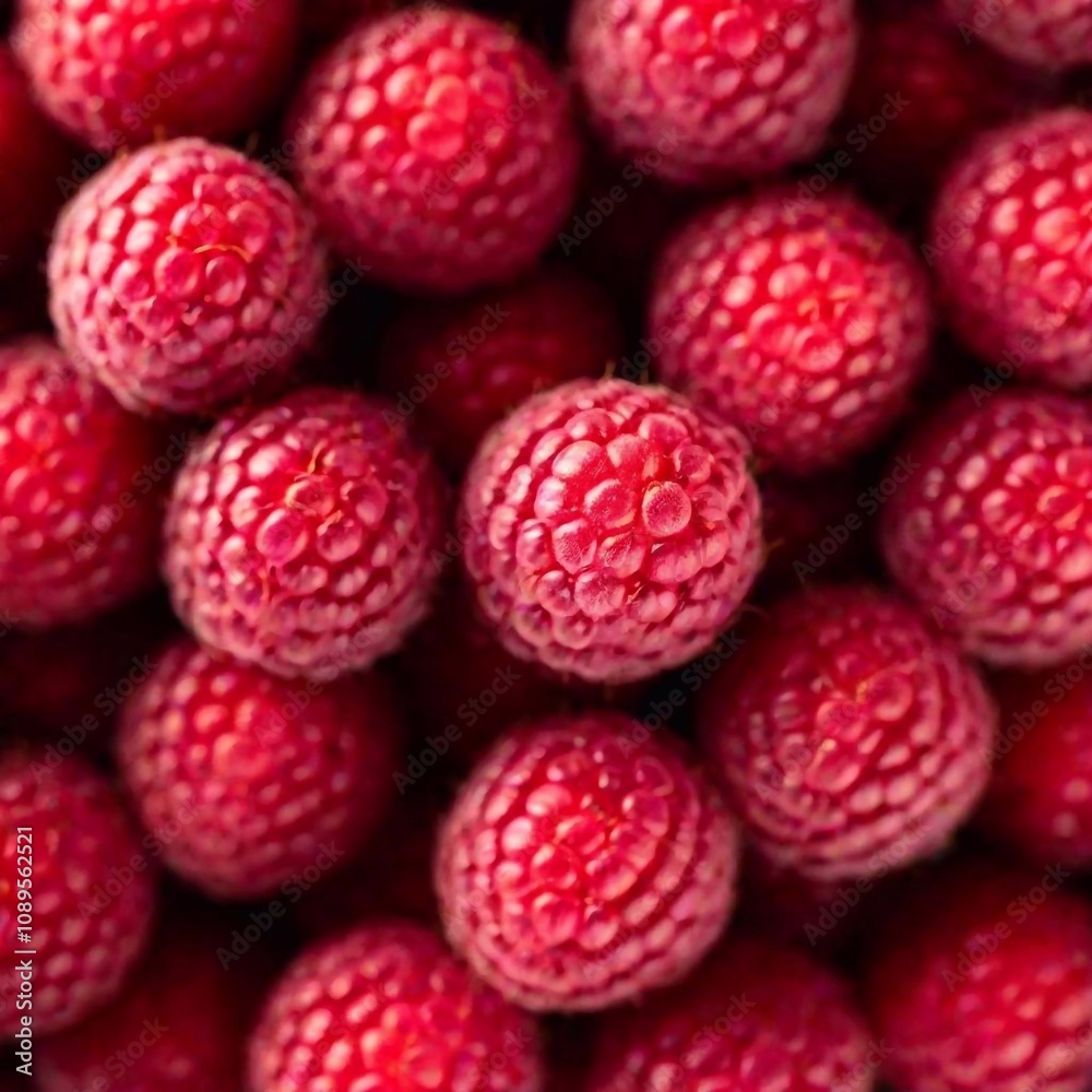 extreme macro raspberries background from above extreme macro raspberries background from above