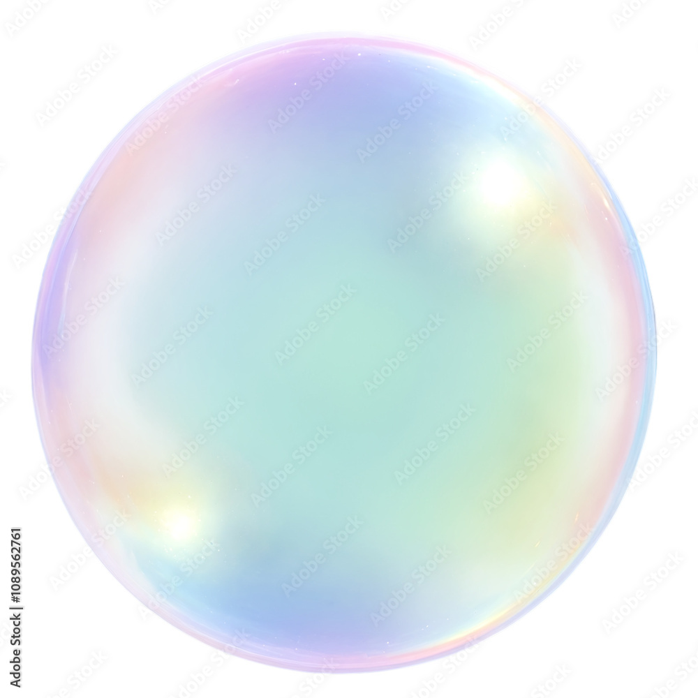 soap bubble isolated on transparent background
