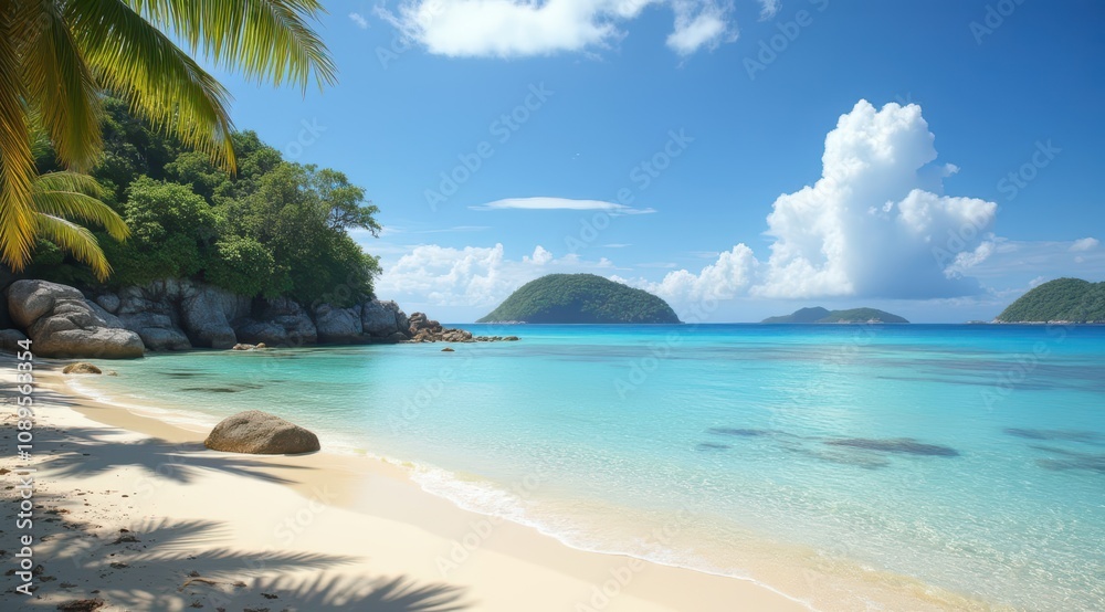 Beautiful tropical beach with clear waters Beautiful tropical beach with clear waters