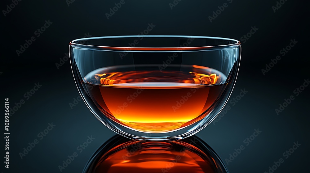 A modern, minimalist composition featuring a clear liqueur glass filled with a dark, rich liquid, placed on a reflective black surface, with soft light enhancing the clean, geometric lines. A modern, minimalist composition featuring a clear liqueur glass filled with a dark, rich liquid, placed on a reflective black surface, with soft light enhancing the clean, geometric lines.