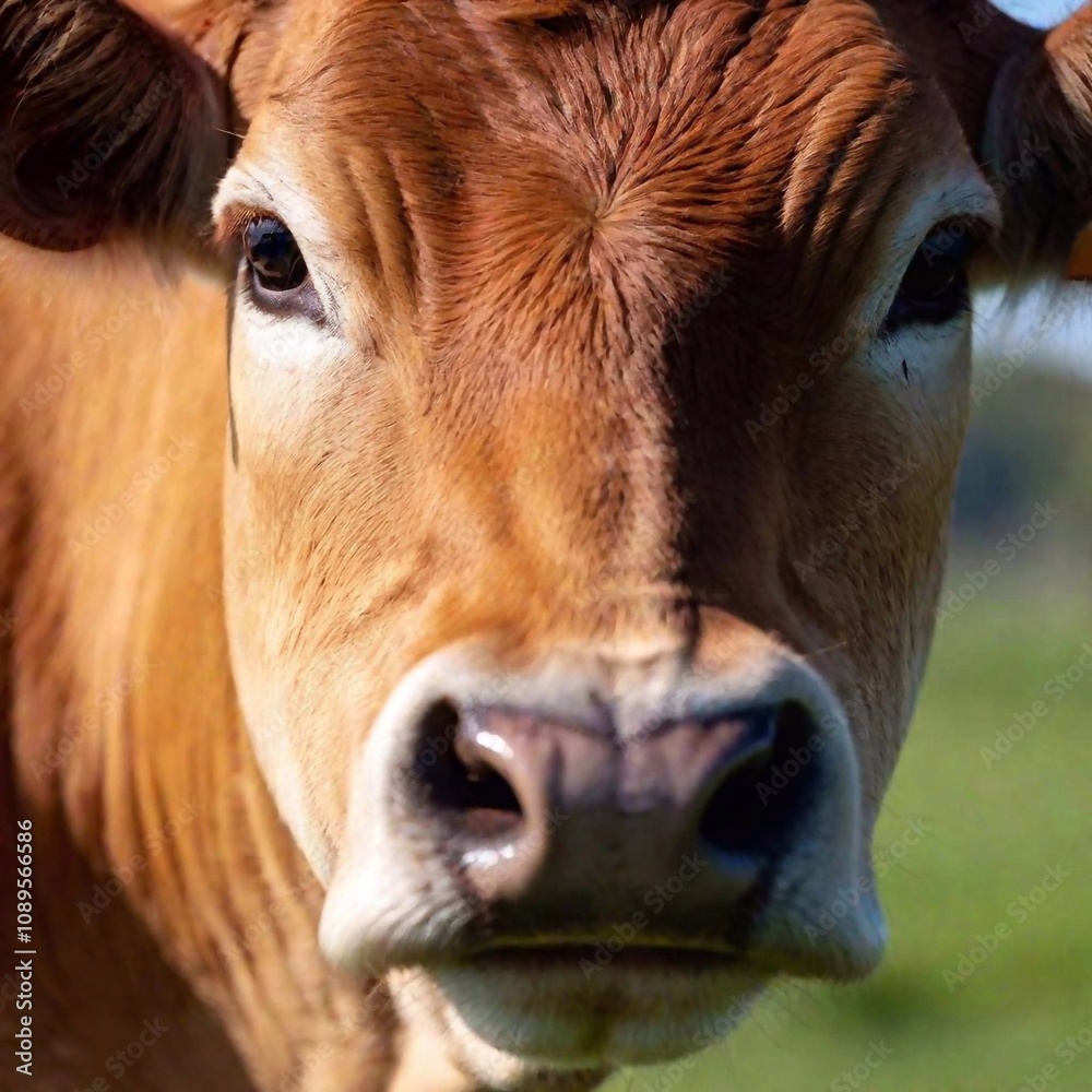 close up of cow in the field close up of cow in the field