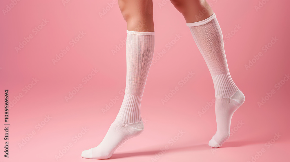 long white socks on female legs long white socks on female legs