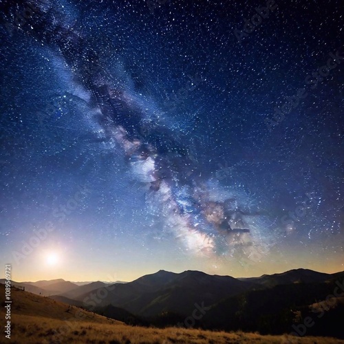 milky way galaxy in the night sky