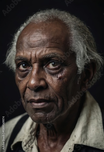 portrait of an old man, face of a person, elderly look