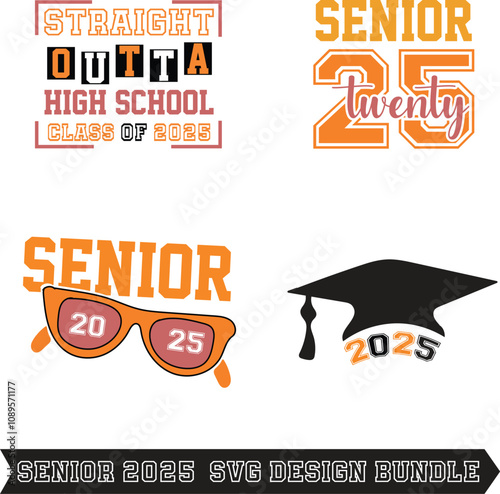 Senior 2025 SVG Design Senior Class of 2025 svg, Graduation Design 2025 svg, Senior 2k25 Design, Senior Mom 2025, In my senior