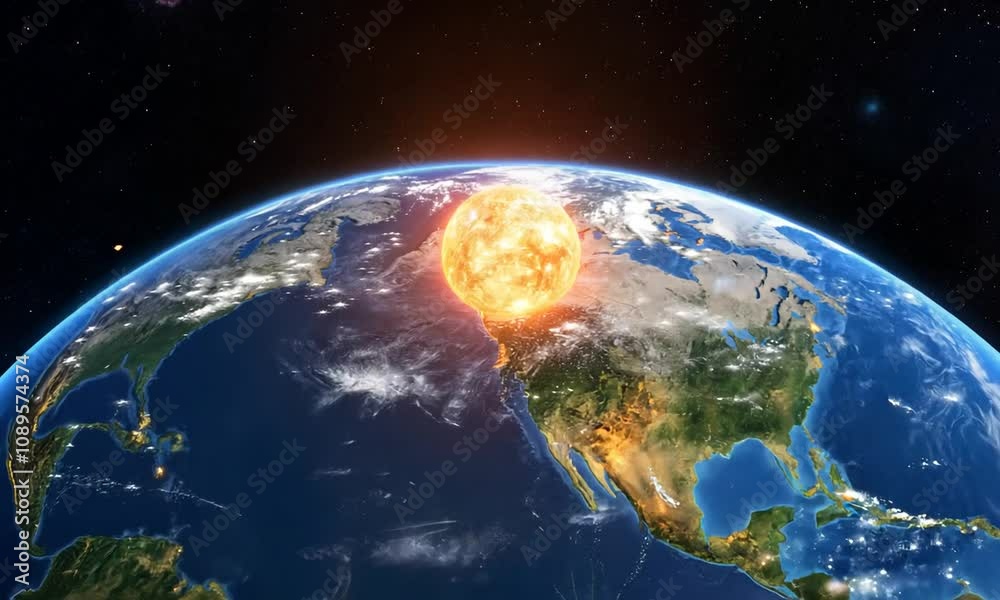 Apocalyptic concept art depicting Earth on fire symbolizing global disaster and urgency Apocalyptic concept art depicting Earth on fire symbolizing global disaster and urgency