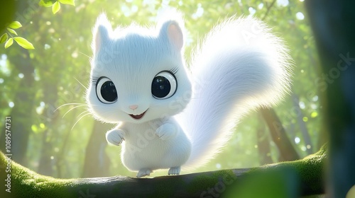 Enchanted Forest Squirrel: A Whimsical Digital Creature