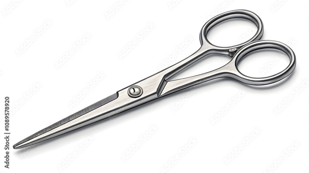 Pair of Scissors on White Background, Professional Scissors for Crafting or Tailoring
Pair of Scissors on White Background, Professional Scissors for Crafting or Tailoring