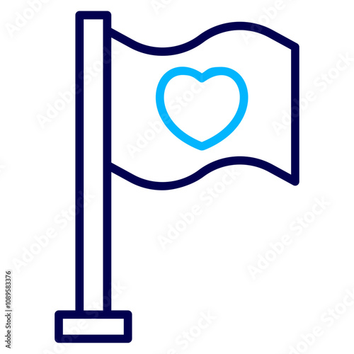 Flag_1 Outline Color icon