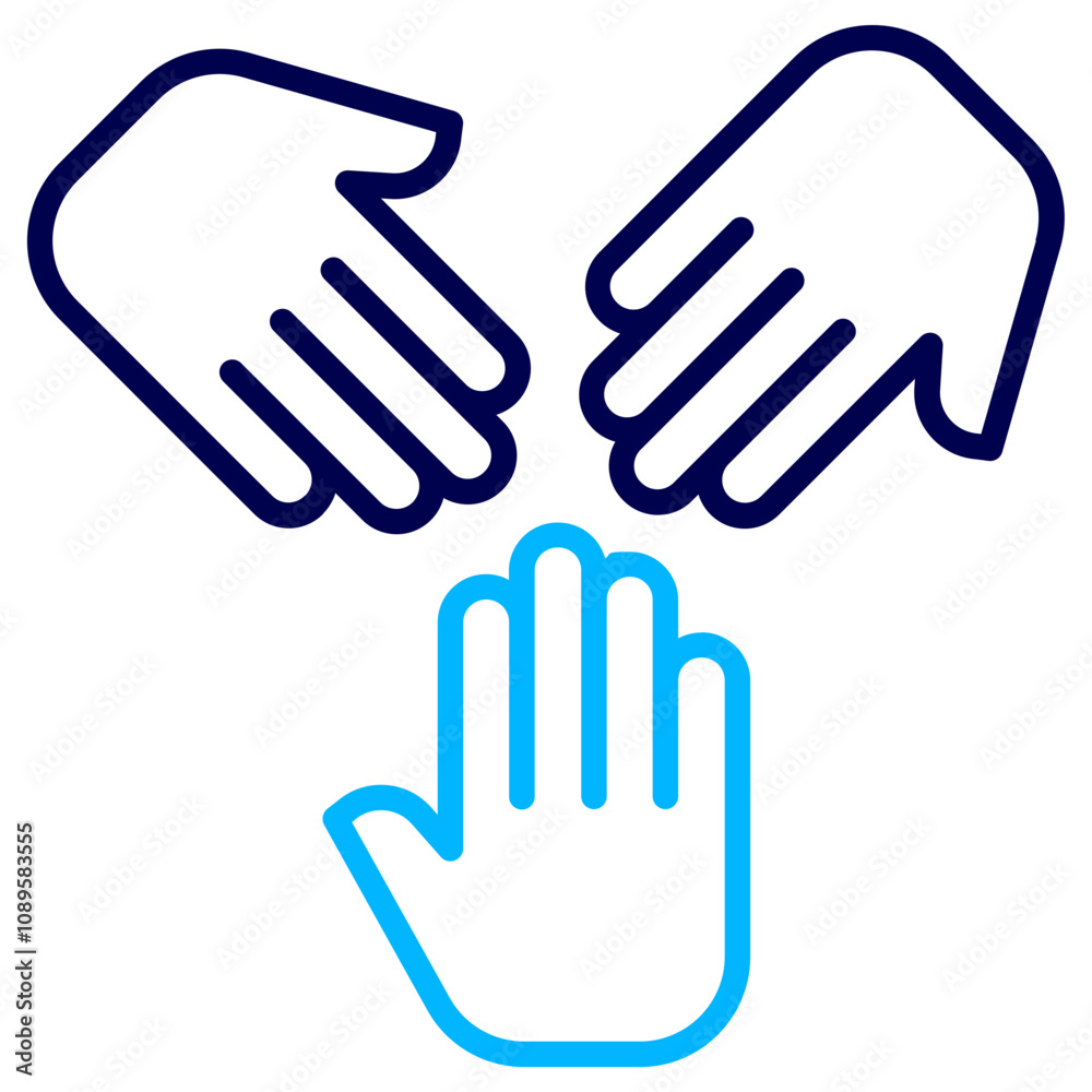 Obraz premium Unity Outline Color icon