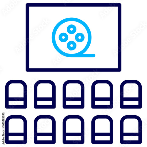 Cinema Outline Color icon