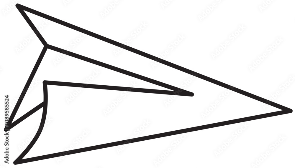 Paper airplane line. Paper airplane line.