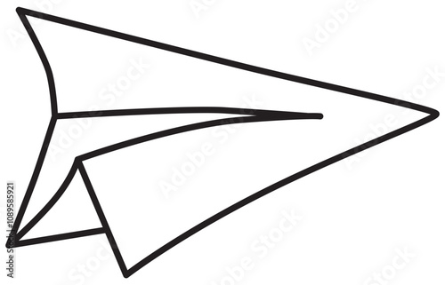 Paper airplane line.