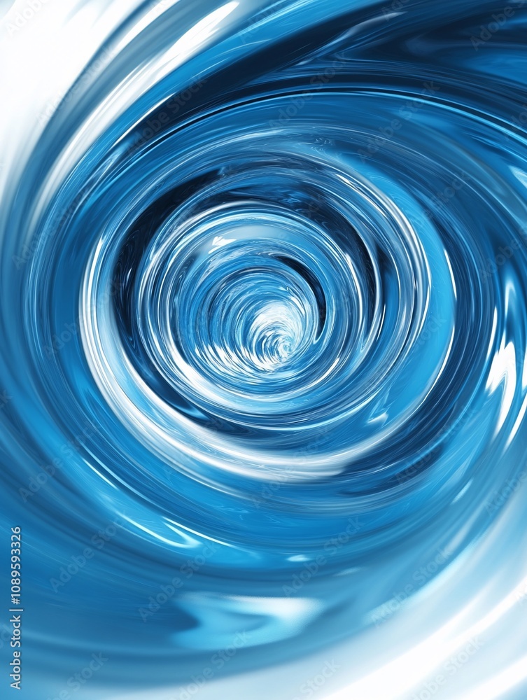 Abstract Blue Gradient with Rotating Lines and Circle