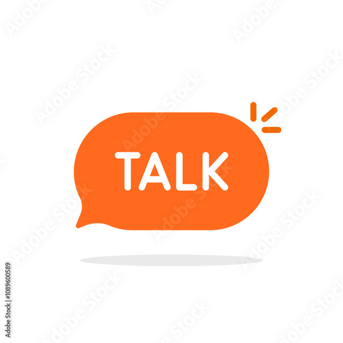 orange speech bubble like simple talk box