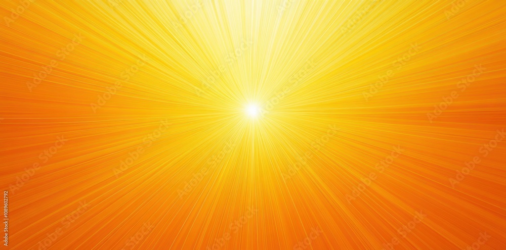 Abstract Bright Yellow Orange Sunburst Radiating Light Abstract Bright Yellow Orange Sunburst Radiating Light