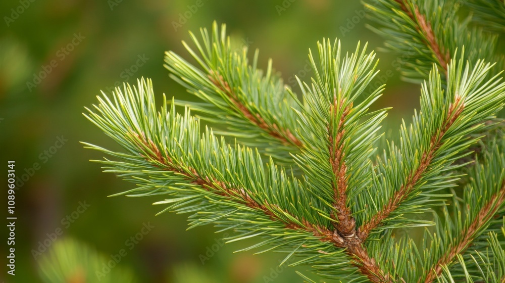 Closeup View of Vibrant Green Pine Tree Branches Closeup View of Vibrant Green Pine Tree Branches
